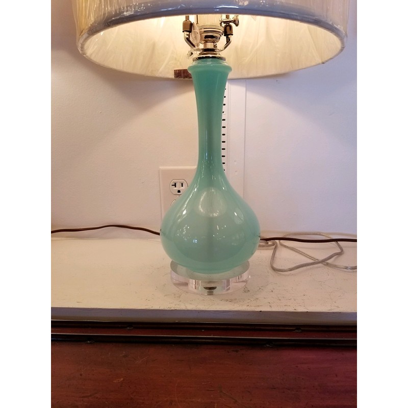 B&P Lamp® 5 Inch Diameter Round Clear Acrylic Lamp Base