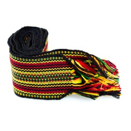 rushnichok Ukrainian hand woven homespun Hutsul Belt Red Yellow Green black KRAYKA for Vyshyvanka