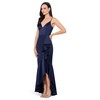 XSCAPE Women's Satin Fun Side Ruffle Makes for A Flattering
