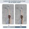 BRIGHT SHOWERS Shower Arm Extender for Rain and Handheld Shower