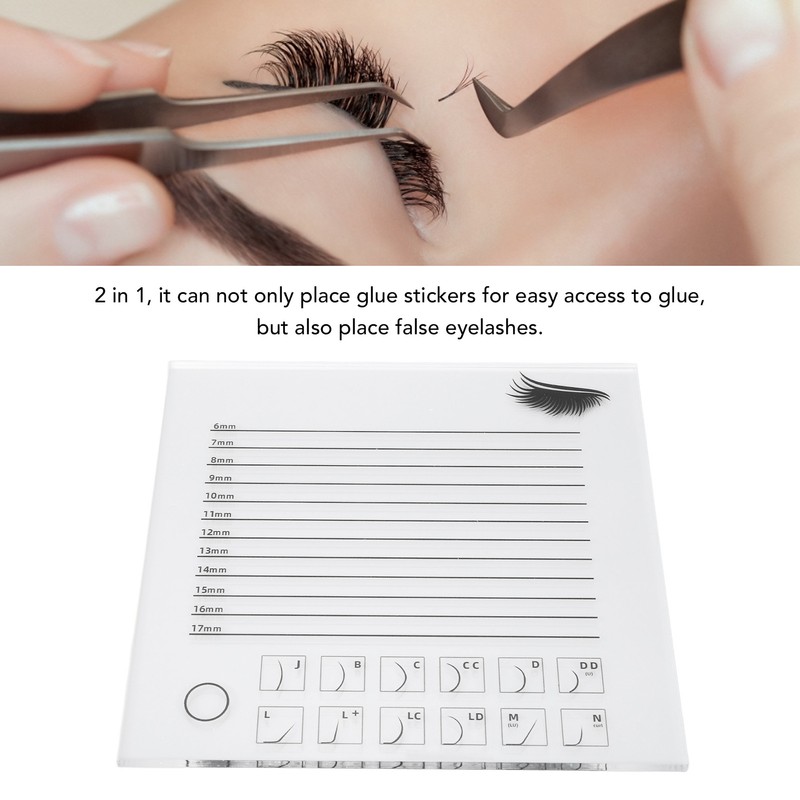 20x20cm Eyelash Extension Plastic Tray Clear Scale Transparency Eyelash Extension