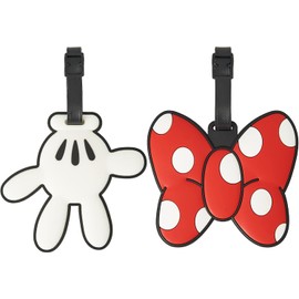 Juego de 2 etiquetas de identificación de equipaje de viaje de silicona de dibujos animados, etiquetas de identificación de equipaje, lindas etiquetas de equipaje para bolsa, veliz, avión, cruceros