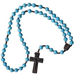 8mm Turquoise/Jujube Wood 5 Decade Rosary
