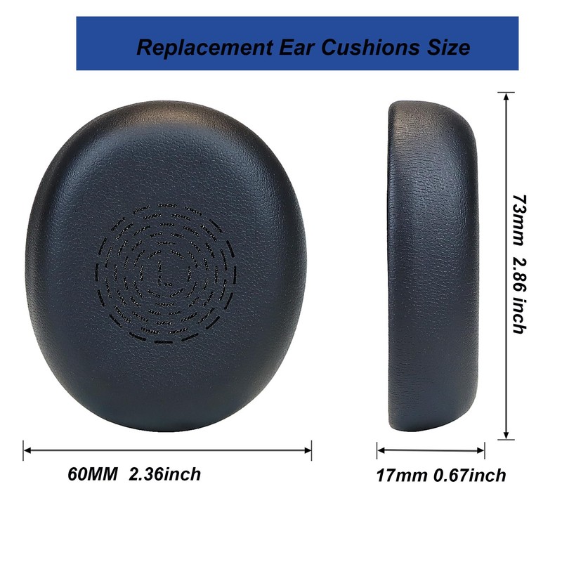 Replacement Protein Leather Ear Pads for Jabra Evolve2 65 Flex