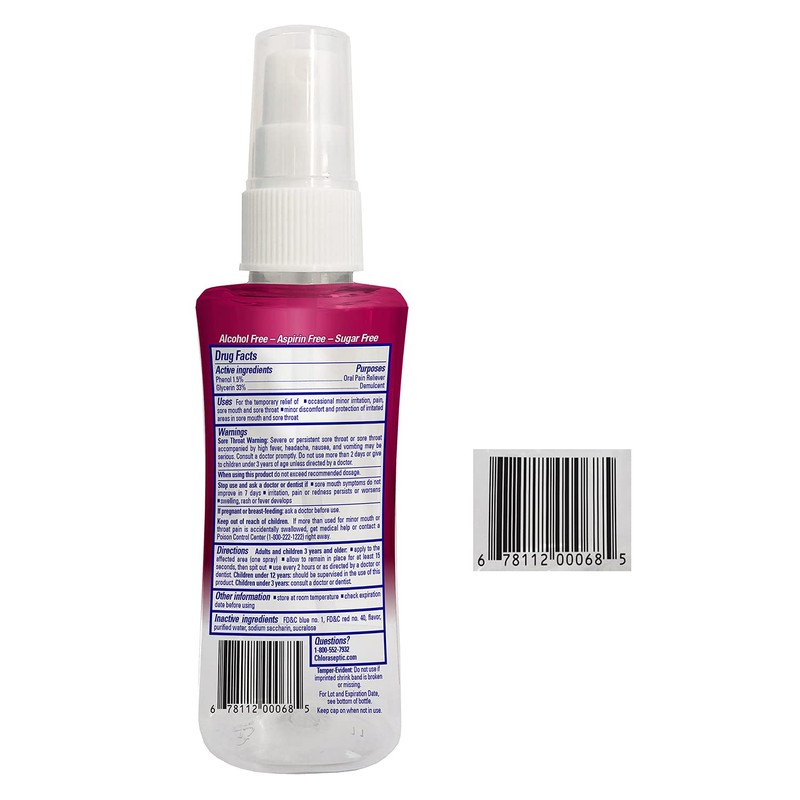 Chloraseptic Max Strength Sore Throat Spray, Wild Berries Flavor, 4.0