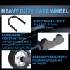 Gate Wheel Supporting Metal Swing Gate, 6" Gate Helper Wheels