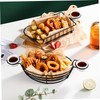Ciieeo 1Pc Stainless Steel Frying Basket Black French Fries Container
