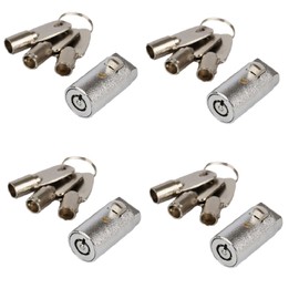 Goodheng Locks Vending Machine Lock,7 Pins Cylinder Lock with Tubular Same Key for Soda Vending Machine,Coke Snack Machine,Coffee Maker,Candy Machine,Key aliked Number 1087,4 Set