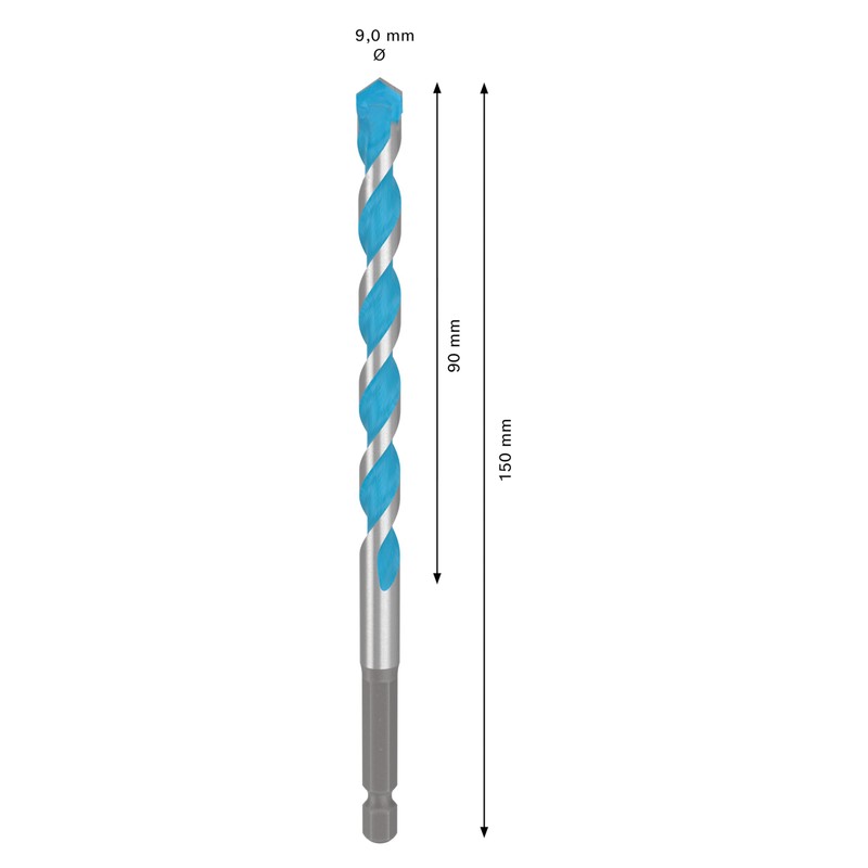 Bosch 1x EXPERT HEX-9 MultiConstruction Drill Bit (for Concrete, Soft