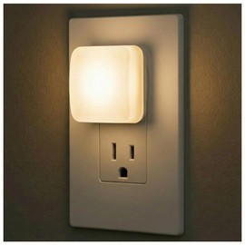 Lights by Night Mini Square LED Night Lights Plug Into Wall, Dusk to Dawn Sensor, Compact, Ambient Lighting, for Kids or Adults, Bedroom, Bathroom, Nursery, Hallway, 1 Pack, 82486