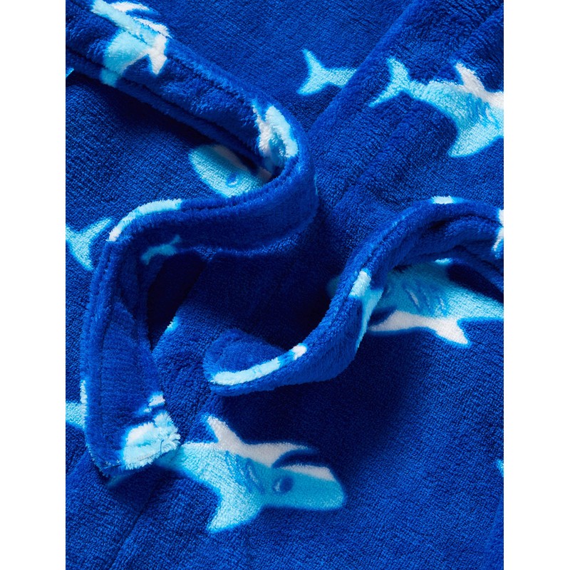Playshoes Fleece Bathrobe, Unisex Children's Dressing Gown, Shark