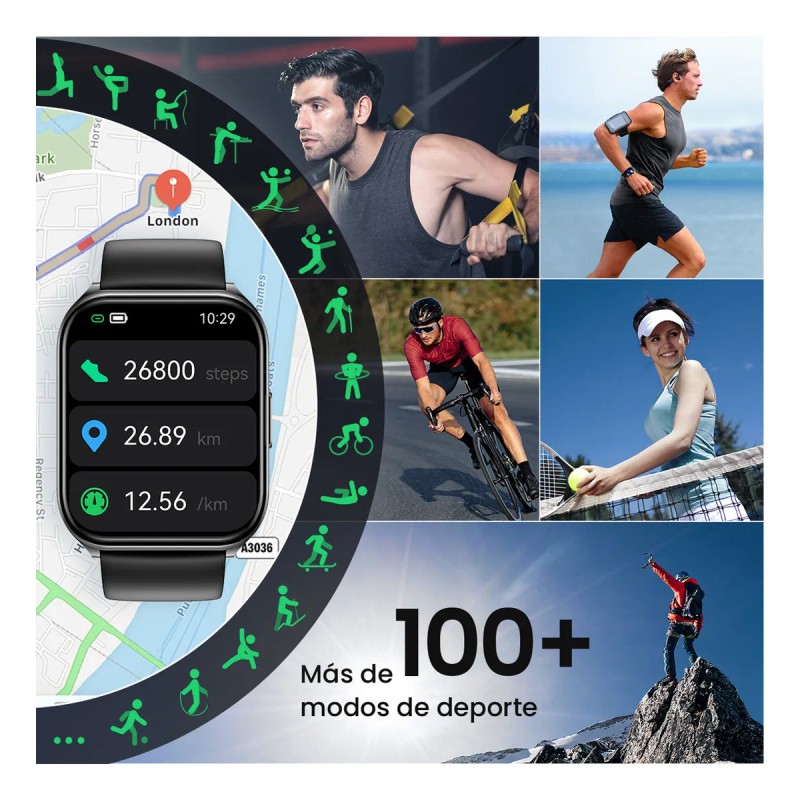 Smartwatch Reloj Inteligente Llamada 1.85'' Filwans Gts Mini Pantalla Mujer