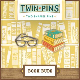 Pin Pals: Book Buds: 2 Enamel Pins (Twin Pins)