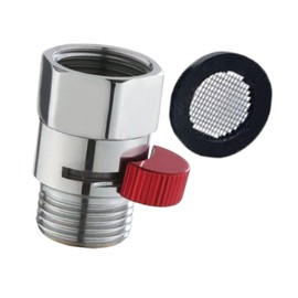 Milageto Shower Head Shut Off Valve,1/2" Water Pressure Regulator,Accessories,Easy to Install Shower Flow Control Valve Copper, Red