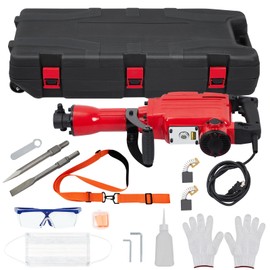 MOVECOM 2200W Electric Jack Hammer with 2-Piece Chisels Bit Set | Heavy-Duty Concrete Breaker Tool Kit