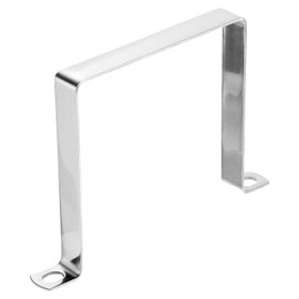 uxcell 1Pcs U Shaped Connector Bracket, 120x20mm 304 Stainless Steel Pipe Strap Clamps for Door Shed Closed Bar Holder Strut Channel