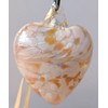Amelia Art Glass Birthstone Heart April (Diamond) with Heart Stand