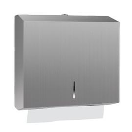 Stardrix Paper Towel Dispenser Wall Mount, Brushed Stainless Steel Commercial Paper Towel Holder with Lock, Large Capacity 250 C Fold/300 Multifold Towels