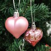 Christmas Tree Ornaments Set for Tree Xmas Balls Heart Shaped