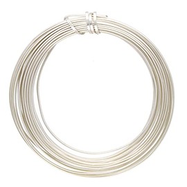 The Beadsmith Square Craft Wire - Wire Elements - Soft Temper - 21 Gauge, 4 Yard Coil - Silver Color - Beading Wire Used for Jewelry Making, Wire Wrapping, and Other DIY Arts & Crafts