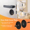 KOVOSCH Door Hole Cover Plate Black, 2-5/8" Diameter Deadbolt Cover