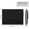SKYDUE A4 Document Folder, Expanding Folder with 13 Compartments, Black