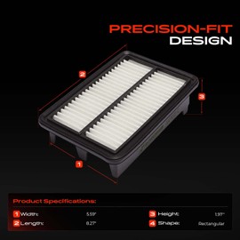 A-Premium Engine Air Filter Compatible with Honda Models