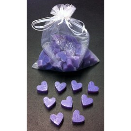 Florex Sheep's Milk Soap Mini Heart Pack of 50 Lavender Lime Soap in Organza Bag Guest Gift