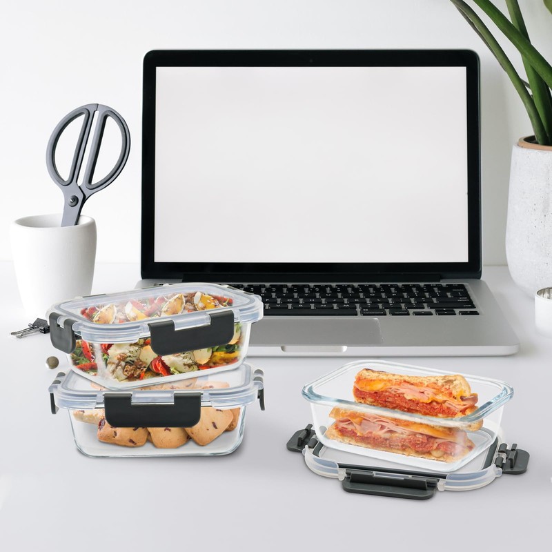 GULFLIN 24-Piece Small Glass Food Storage Containers with Lids Airtight,