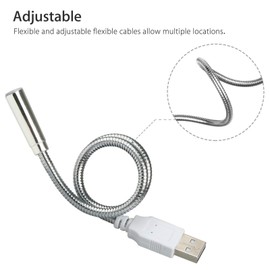 LinaLife USB Flexible Bright LED Night Light Lamp Laptop Portable Computer Metal PC Modern USB LED Lamp, Computer Keyboard Light for Laptop, Flexible Gooseneck Tube