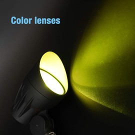 GOODSMANN Green Color Lenses with Metal Clip Transparent Glass Filter for Spotlight Floodlight Diameter 2IN Light Shade Outdoor Landscape Decorate Lighting 9920-3520-G
