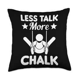 Ring Gymnastics Chalk Gymnast Throw Pillow