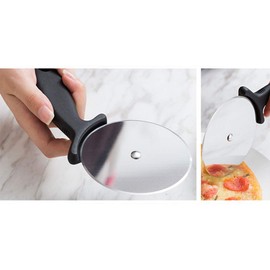 Stainless Steel Pizza Cutter Non-Stick Wheel Roller Slicer Suitable for Home Kitchen, Bakery, Restaurant, Hotel, Party