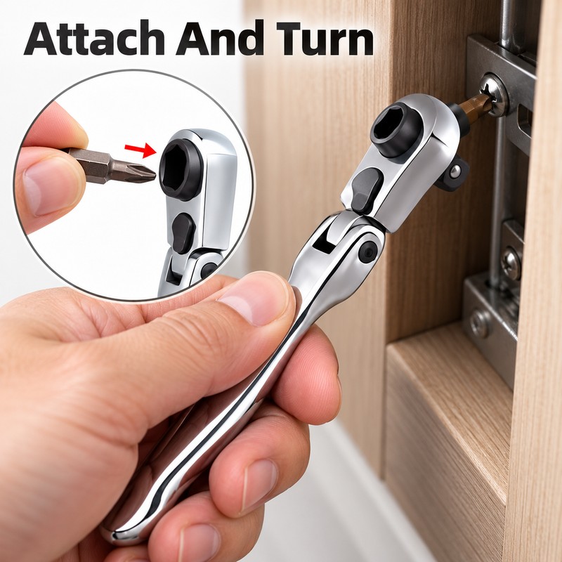 Double-Head Mini Ratchet Wrench – Fast Reversible Socket Tool for