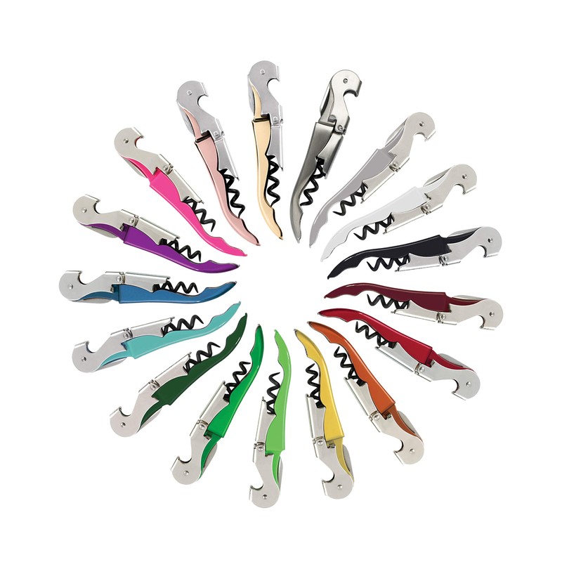 "True SS-TRU-4351 Truetap Soft Touch Double Hinged Corkscrew.5"" Black", 0.75x4.75x1