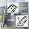 NECILO Heavy Duty Locking Drawer Slides with Lock, 150lb Capacity