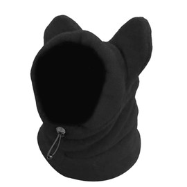 Folpus Dog Hood Winter Hat Earmuffs Costume Pet Winter Hat Dog Ears Cover for Medium to Large Dogs Pets Puppies Camping, Black M