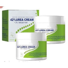 2PC Crema de Urea al 42% más Ácido Salicílico al 2% para el Tratamiento de Reparación de Pies y Manos Secos y Agrietados, Hidrata y Elimina Callos