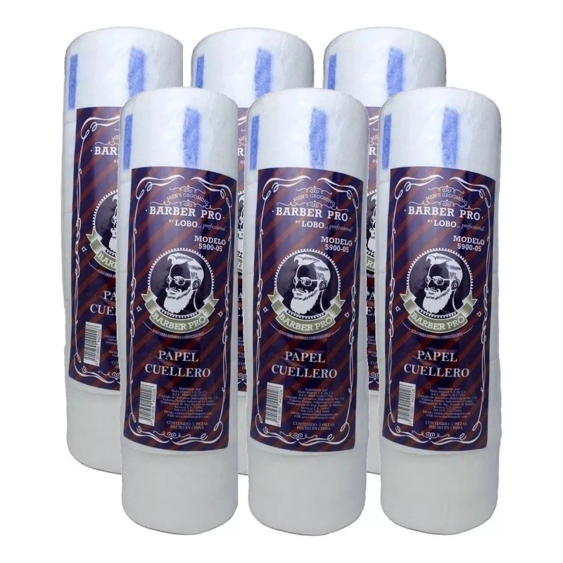 Barber Pro 6 Rollos Papel Cuello Barber Pro 500 Pzs