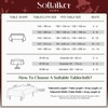 Softalker Christmas Table Cloth Rectangular White Xmas Tablecloth 140x200cm