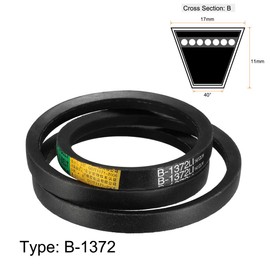 sourcing map B-1372/B54 Drive V-Belt Inner Girth 54"(1372mm) Industrial Power Rubber Transmission Belt