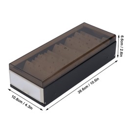 Index Card Holder, Business Cards A to Z Organizer Case with High Transparent Cover and Dividers Index Tabs (Black)