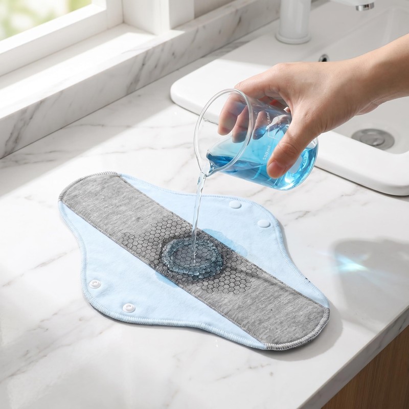 6 Pack Reusable Incontinence Pads with Graphene Technology -Leak-Proof &