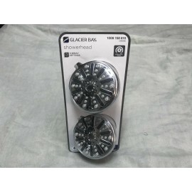 Glacier Bay Multi-Function 3 Spray Settings Chrome Finish Showerhead 2 - Pack