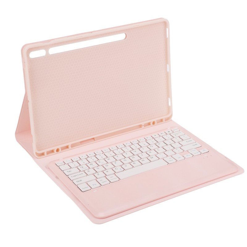 12.4in Keyboard Case 3 Adjustment Stand Detachable Pink Keyboard Case