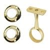 Merriway BH04426 (3 Pcs) Brass Plated Wardrobe Rod Rail Centre