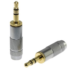 E-outstanding 3.5mm Male Plug 2 PCS 3 Pole 3.5mm Male Headphones Jack Stereo Audio Soldering Adapter Gold-Plated Brass Connector