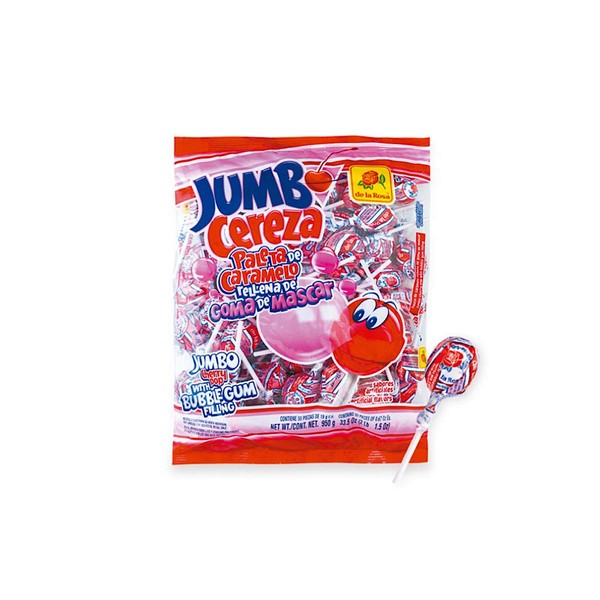 De La Rosa Lollipop Jumbo Cereza 33.5 oz