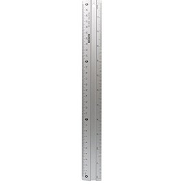 12 Inch Anti Slip Aluminum Rulers for Drawing, Set of 6 Pieces - Centimetre and Inch Scales for Precise Work, School and Home