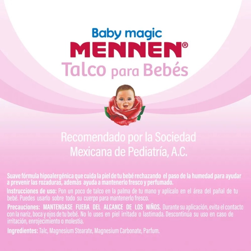 Talco para Bebés Mennen Baby Magic Rosa 100g